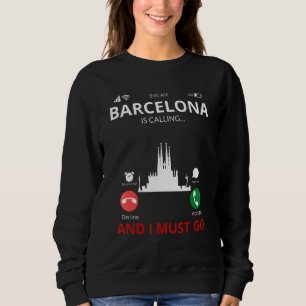 Barcelona nennt Spanien Souvenir Sweatshirt