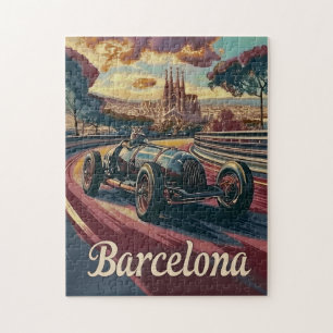 Barcelona-Oldtimer-Rennwagen Puzzle
