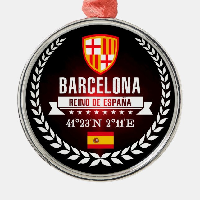 Barcelona Ornament Aus Metall (Vorne)