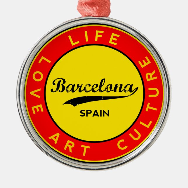 Barcelona Ornament Aus Metall (Vorne)