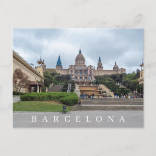 Barcelona Palau Nacional Blick Postkarte
