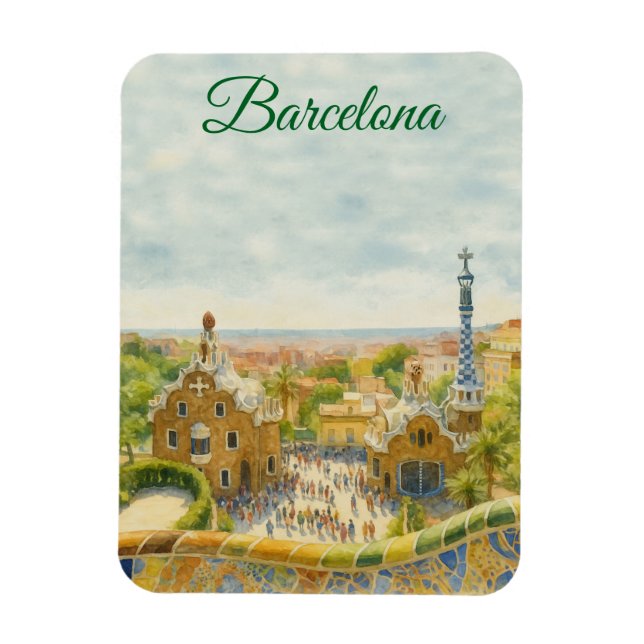 Barcelona Park Guell Magnet (Vertikal)