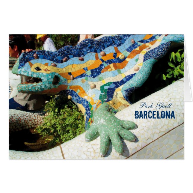 Barcelona-Park Guell Mosaiken (Vorderseite (Horizontal))