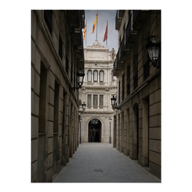 Barcelona Passage — Minimales Licht Poster (Vorderseite)