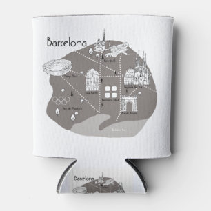 Barcelona-Plakatgrau Dosenkühler