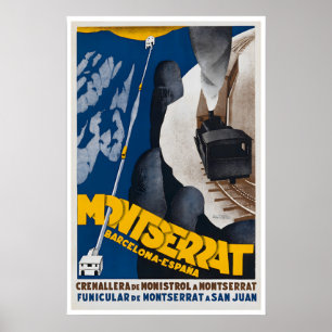 Barcelona Poster Montserrat Kunst Spanien Reise Dr