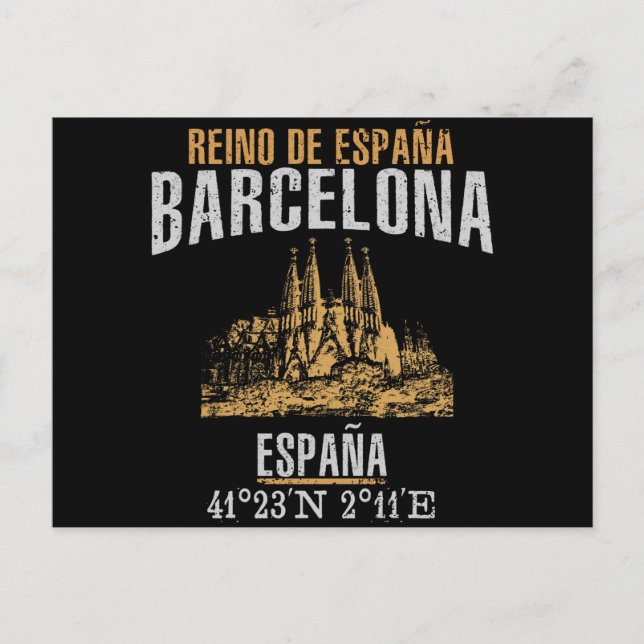 Barcelona Postkarte (Vorderseite)