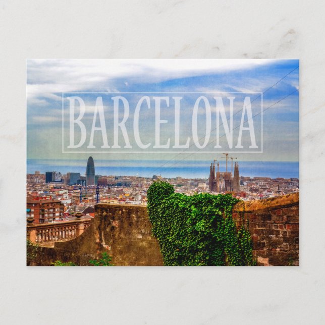 Barcelona Postkarte (Vorderseite)