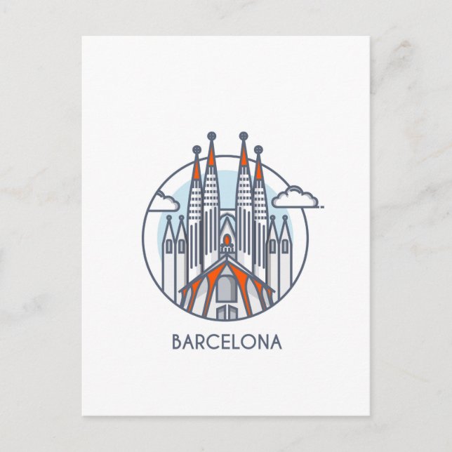 Barcelona Postkarte (Vorderseite)