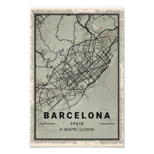 Barcelona Print Poster Canvas Spwird
