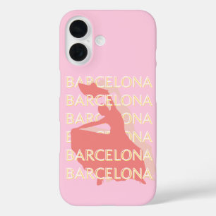 Barcelona Reisen Kunst, Rosa, Pastel iPhone 16 Hülle
