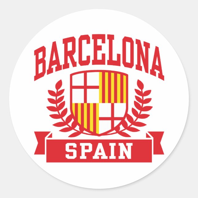 Barcelona Runder Aufkleber (Vorderseite)