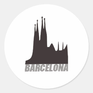 Barcelona Runder Aufkleber