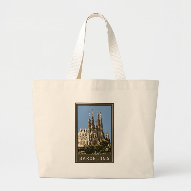 Barcelona Sagrada Familia Jumbo Stoffbeutel (Vorne)