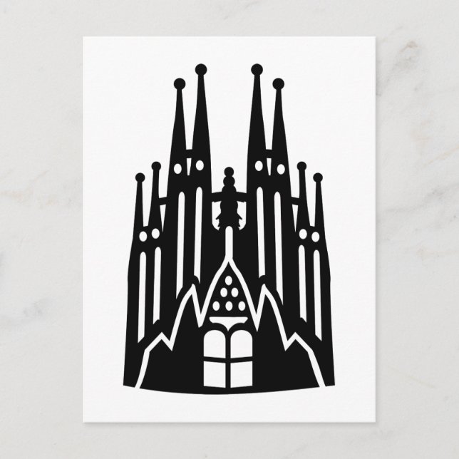 Barcelona Sagrada Familia Postkarte (Vorderseite)