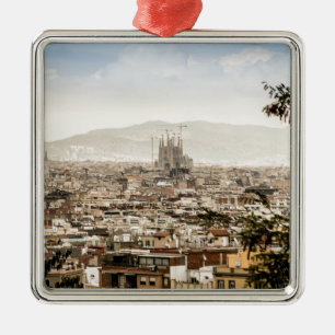 Barcelona Silbernes Ornament