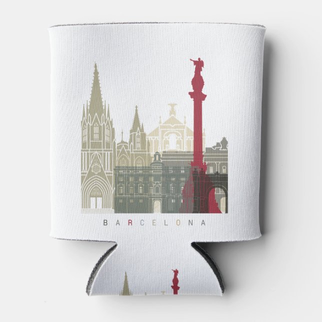 Barcelona skyline poster dosenkühler (Vorderseite)