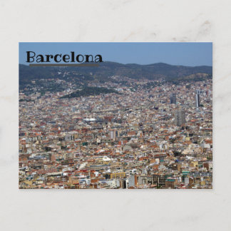 Barcelona Skyline Postkarte