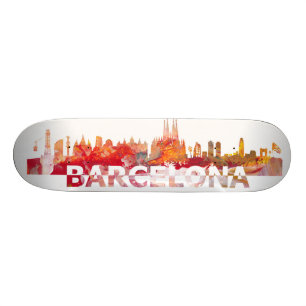 Barcelona-Skyline-Skateboard Skateboard