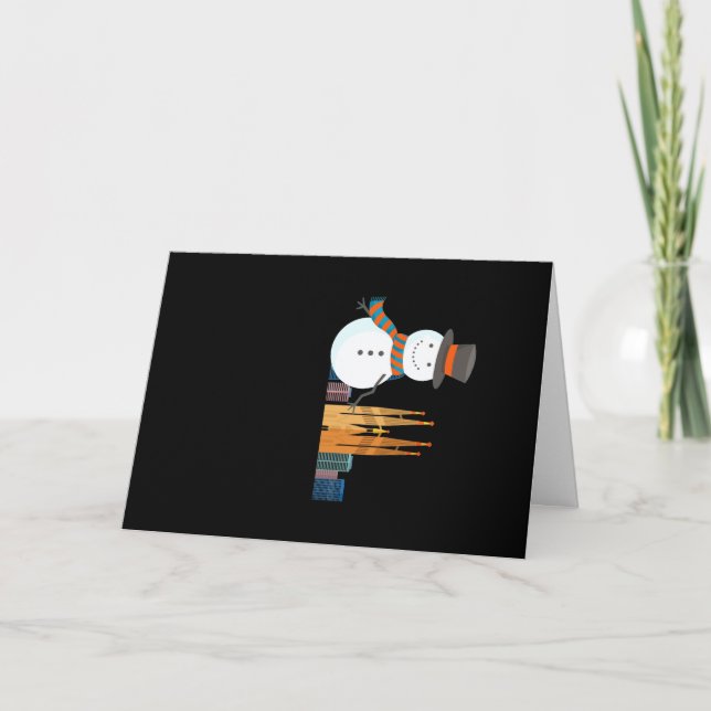 Barcelona Snowman Karte (Vorderseite)