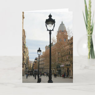 Barcelona, Spain - Portal del Angel Greeting Card Karte