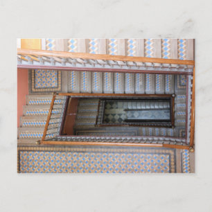 Barcelona, Spain - Tile Stairway Postcard Postkarte
