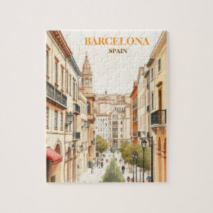 barcelona Span Travel Art Vintag Puzzle