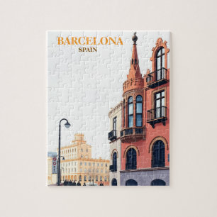 barcelona Span Travel Art Vintag Puzzle