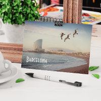 Barcelona, Spanien - Barceloneta Strand Postcard