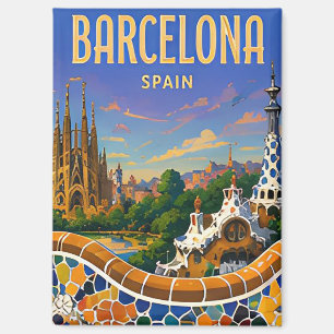 Barcelona Spanien Gaudí Architektur Mittelmeer  Magnet
