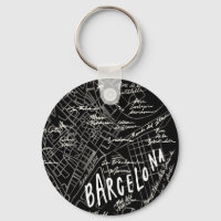 Barcelona Spanien Karte Schlüsselanhänger