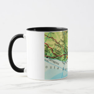 Barcelona, Spanien Karte Tasse