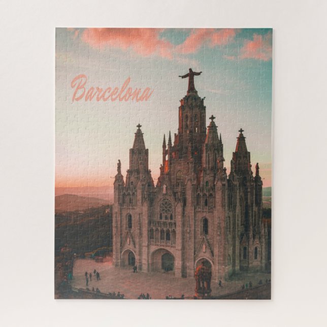 Barcelona-Spanien-Kirche Puzzle (Vertikal)