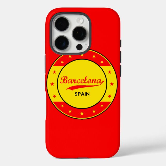 Barcelona, Spanien, Kreis mit Flaggenfarben Case-Mate iPhone Hülle (Rückseite)