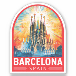 Barcelona Spanien La Sagrada Familia Aufkleber