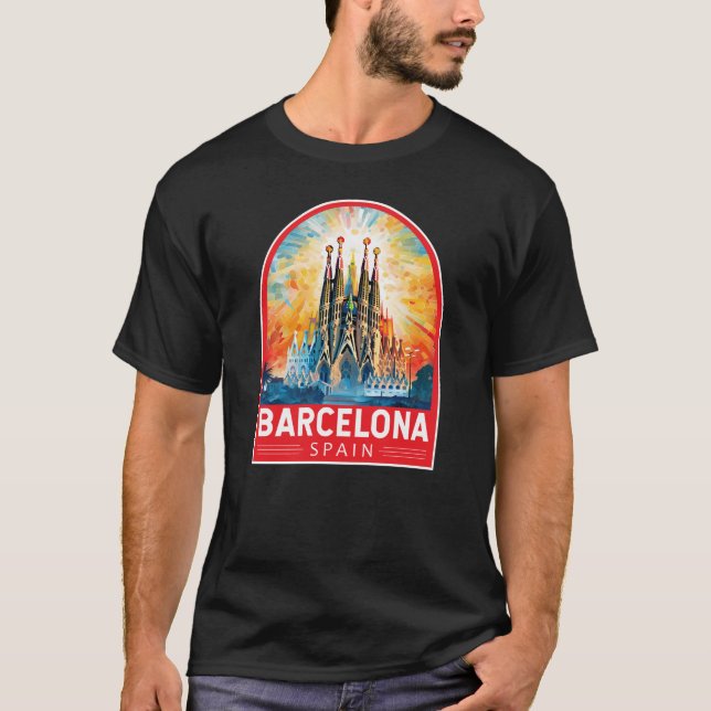 Barcelona Spanien La Sagrada Familia T-Shirt (Vorderseite)