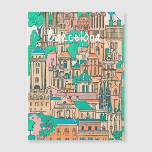 Barcelona Spanien Magnetkarte