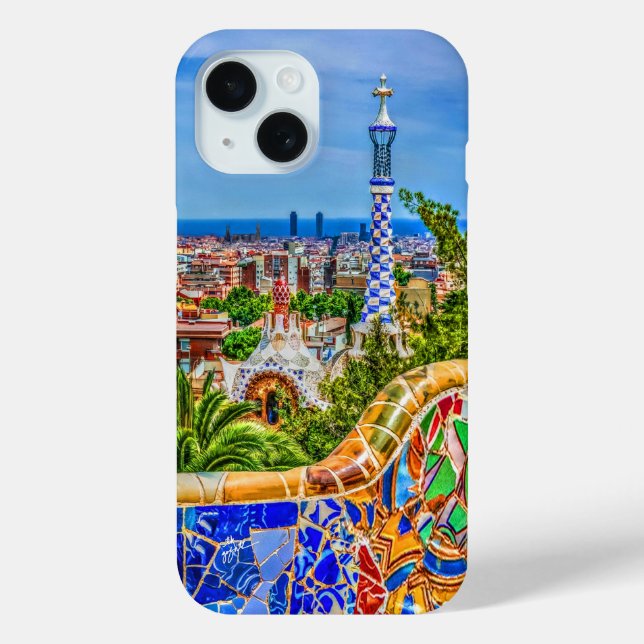 Barcelona Spanien Mosaik Bench Park Guell Moderne Case-Mate iPhone Hülle (Rückseite)