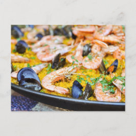 Barcelona Spanien | Paella Postkarte