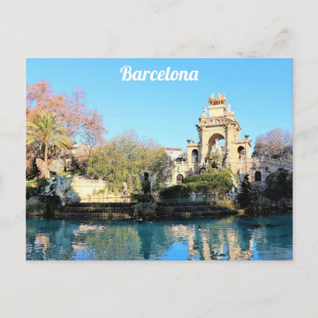 Barcelona Spanien Parc de la Ciutadella Foto Postkarte (Vorderseite)