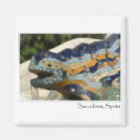 Barcelona Spanien Parc Guell Mosaic Lizard