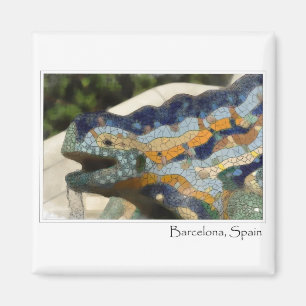 Barcelona Spanien Parc Guell Mosaic Lizard Magnet