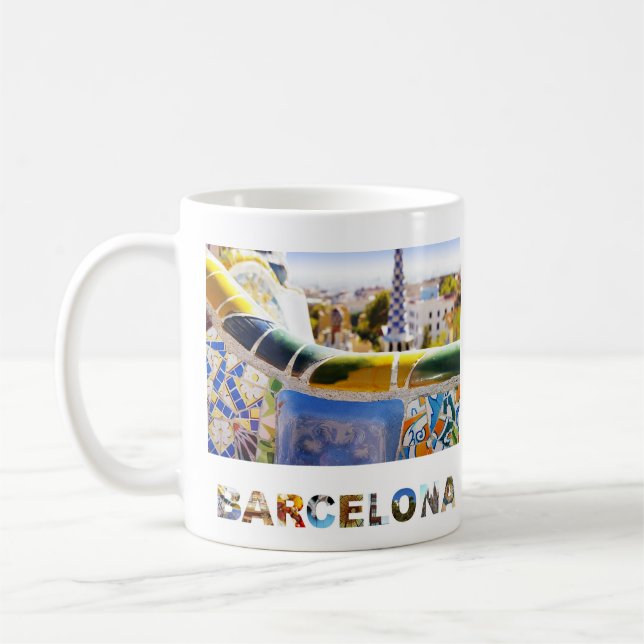 Barcelona Spanien Parc Guell Travel Foto Kaffeetasse (Links)