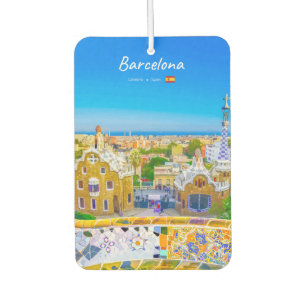 Barcelona, Spanien - Park Guell Gaudi Mosaik Autolufterfrischer