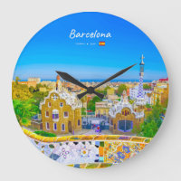 Barcelona, Spanien - Park Guell Gaudi Mosaik