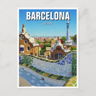Barcelona Spanien Park Güell Travel Postkarte