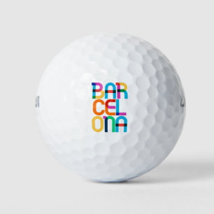 Barcelona Spanien Pop-Art-Buchstaben Golfball