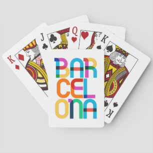 Barcelona Spanien Pop-Art-Buchstaben Spielkarten