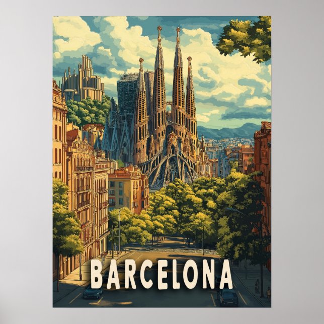 Barcelona, Spanien Poster (Vorne)