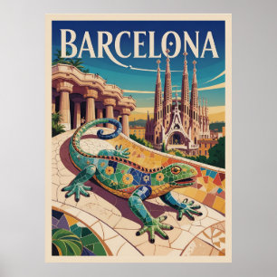 Barcelona Spanien Poster